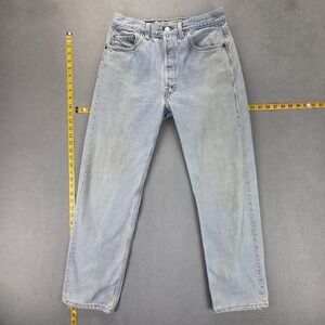 VTG Levis 501 Jeans Womens Light Wash Straight Button Fly USA 90s Fits 28x28